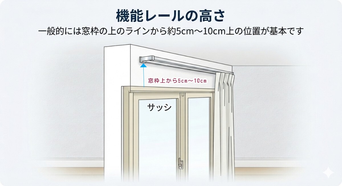機能レール高さ